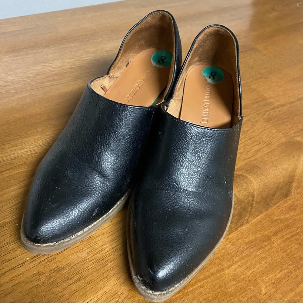 Cynthia Rowley Eddie Black Pointed-Toe Slip-On Shoes